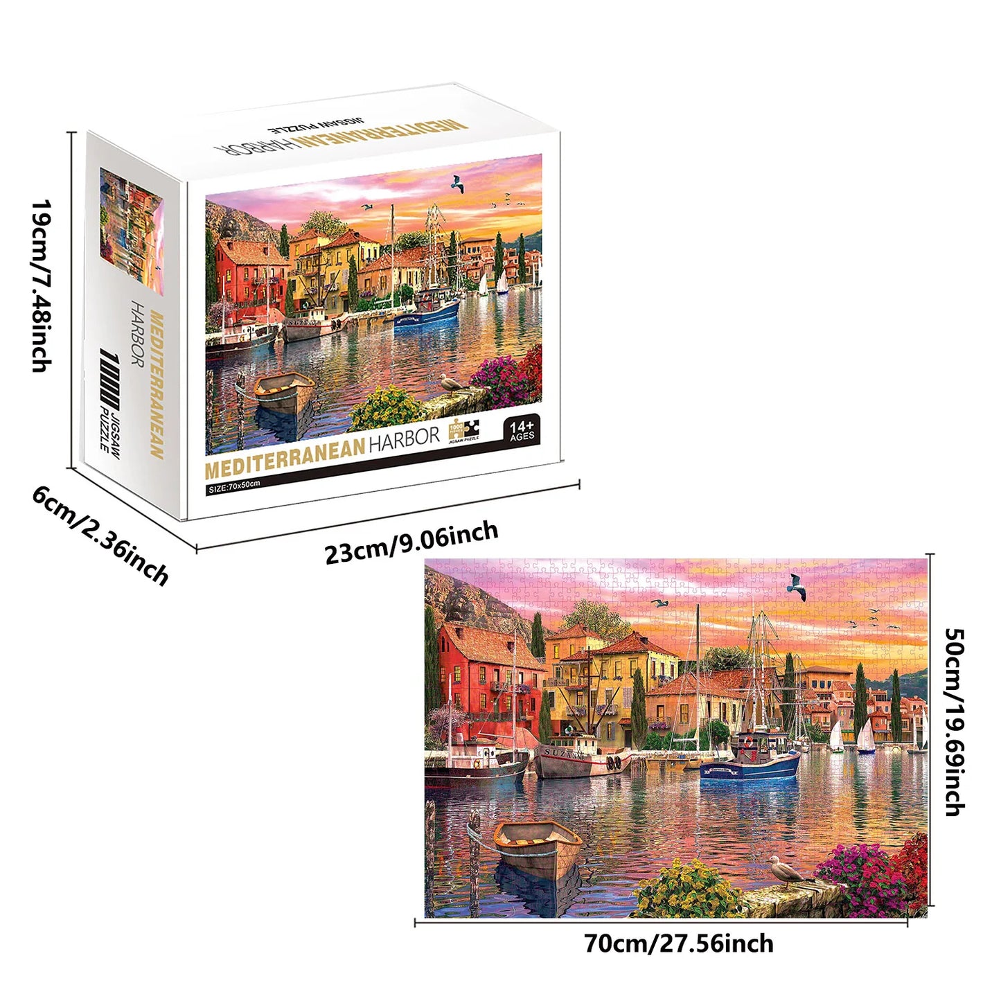 Sunset on the Riviera - 1,000 Piece Puzzle